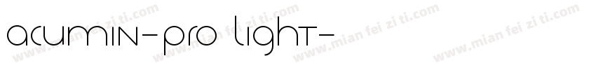Acumin-pro light字体转换